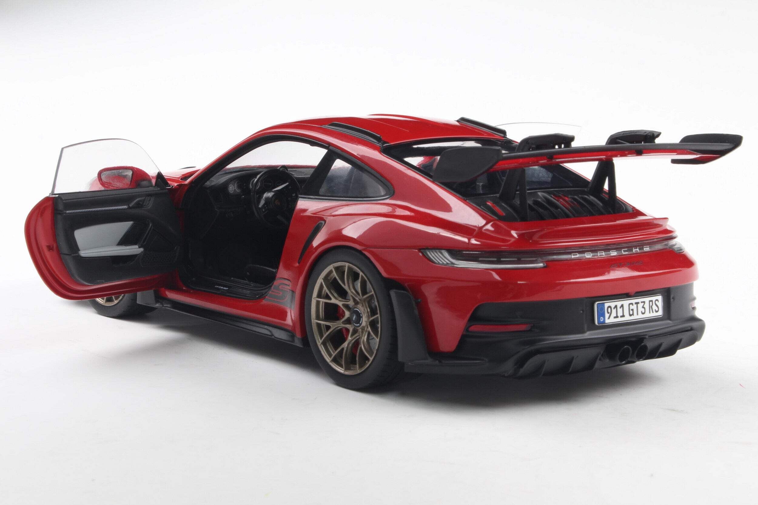Solido 2024 Porsche 911 992 GT3 RS Guards Red w/ Gold Wheels 1:18