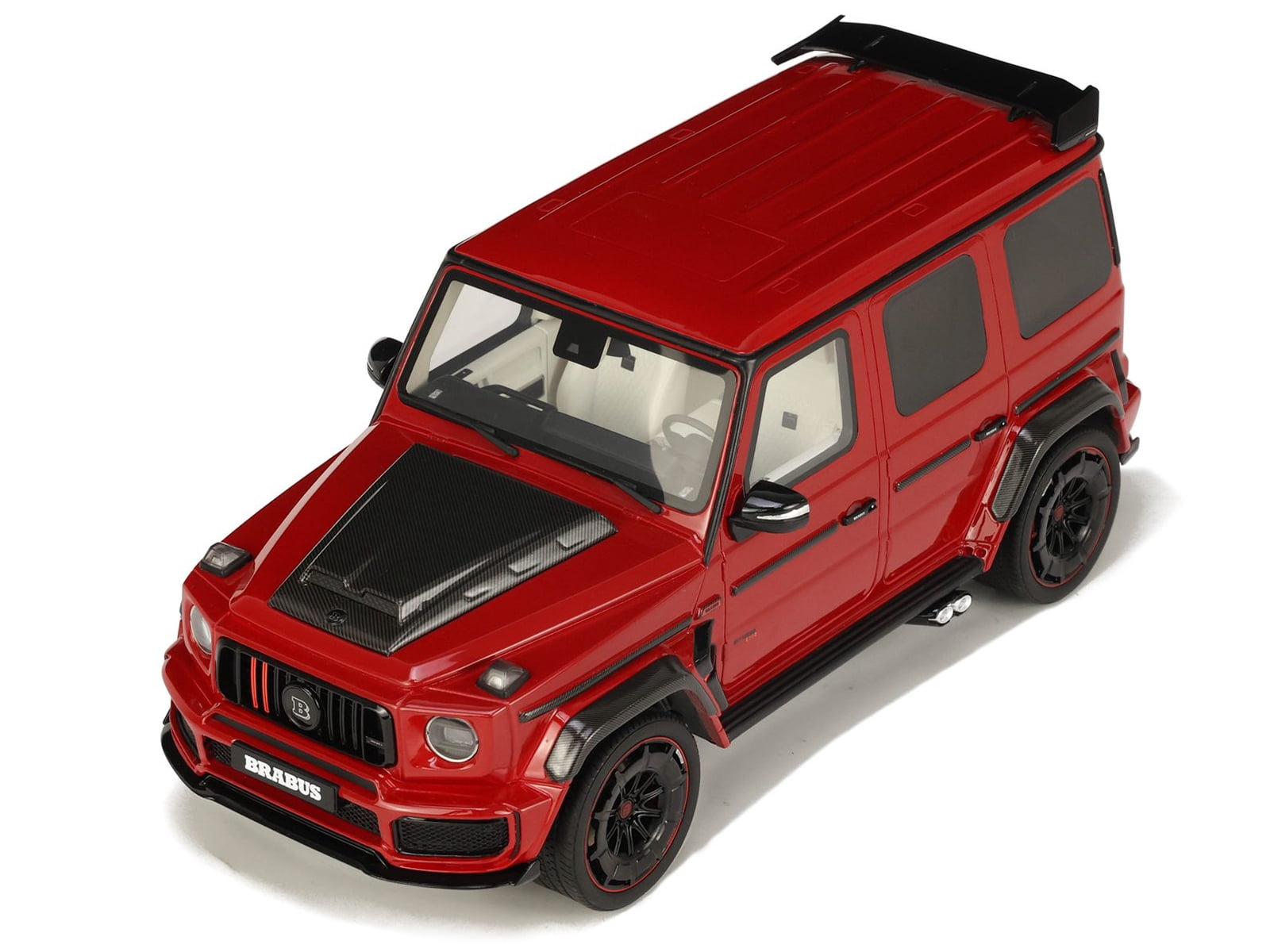 2022 Brabus 900 Rocket Edition Red with Carbon Hood 1/18 Model Car by GT Spirit