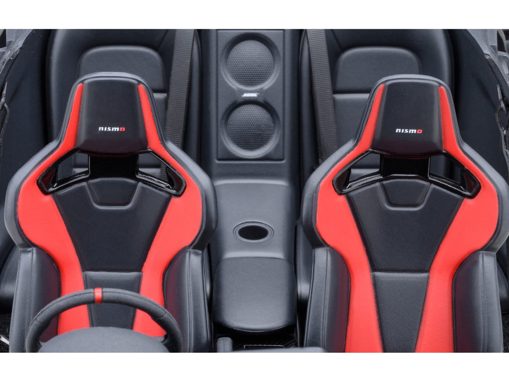 2022 Nissan GT-R (R35) Nismo Special Edition RHD Nismo Stealth Gray with Carbon Hood and Top 1/18 Model Car by Autoart