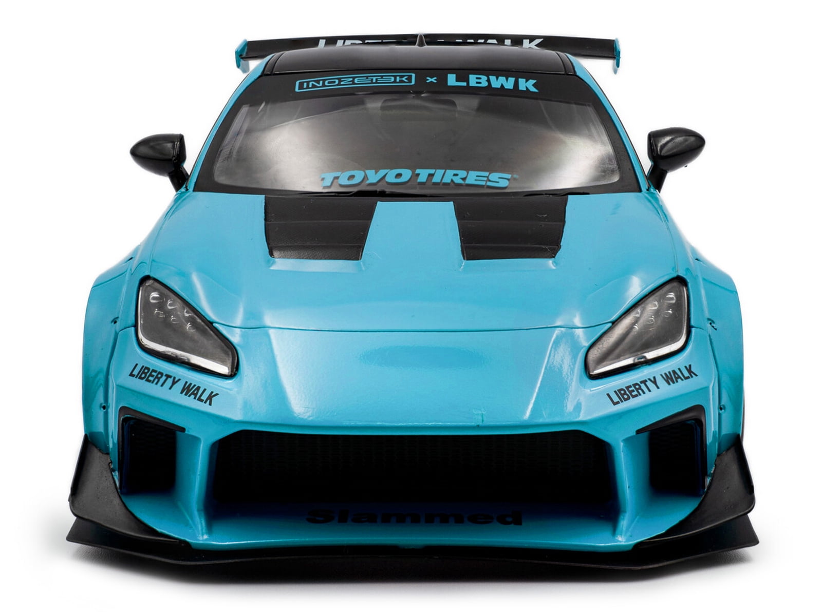 2024 Toyota GR86 w/Liberty Walk Body Kit, Baby Blue - Solido S1813601 - 1/18 Scale Diecast Model Car