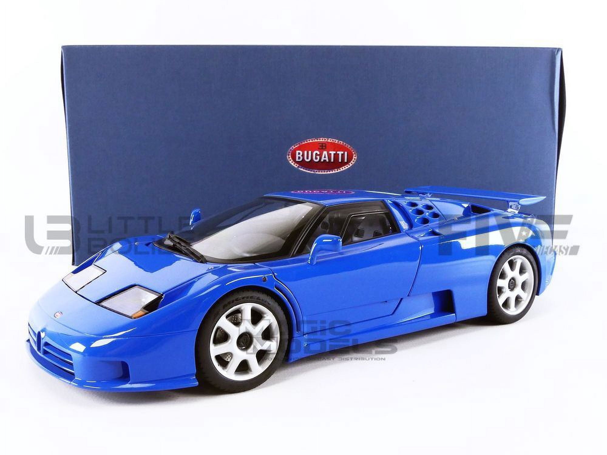 Bugatti EB110 SS Super Sport French Racing Blue with Silver Wheels 1/18 Model Car by Autoart