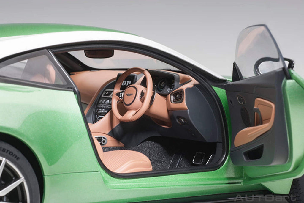 Aston Martin DB11 RHD (Right Hand Drive) Apple Tree Green Metallic 1/18 Model Car by Autoart