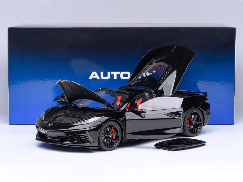 Autoart 71280 2020 Chevrolet Corvette C8 Stingray Black 1-18 Scale Model Car