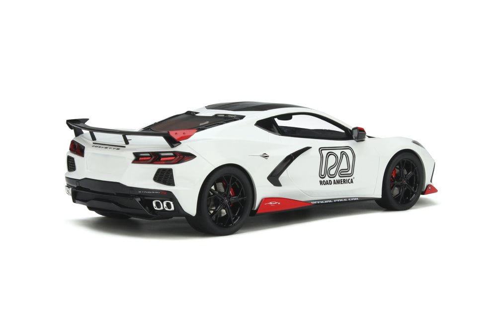 2020 Chevy Corvette C8 Stingray Official Pace Car, Artic White - GT Spirit GT370 - 1/18 scale Resin Model Toy Car