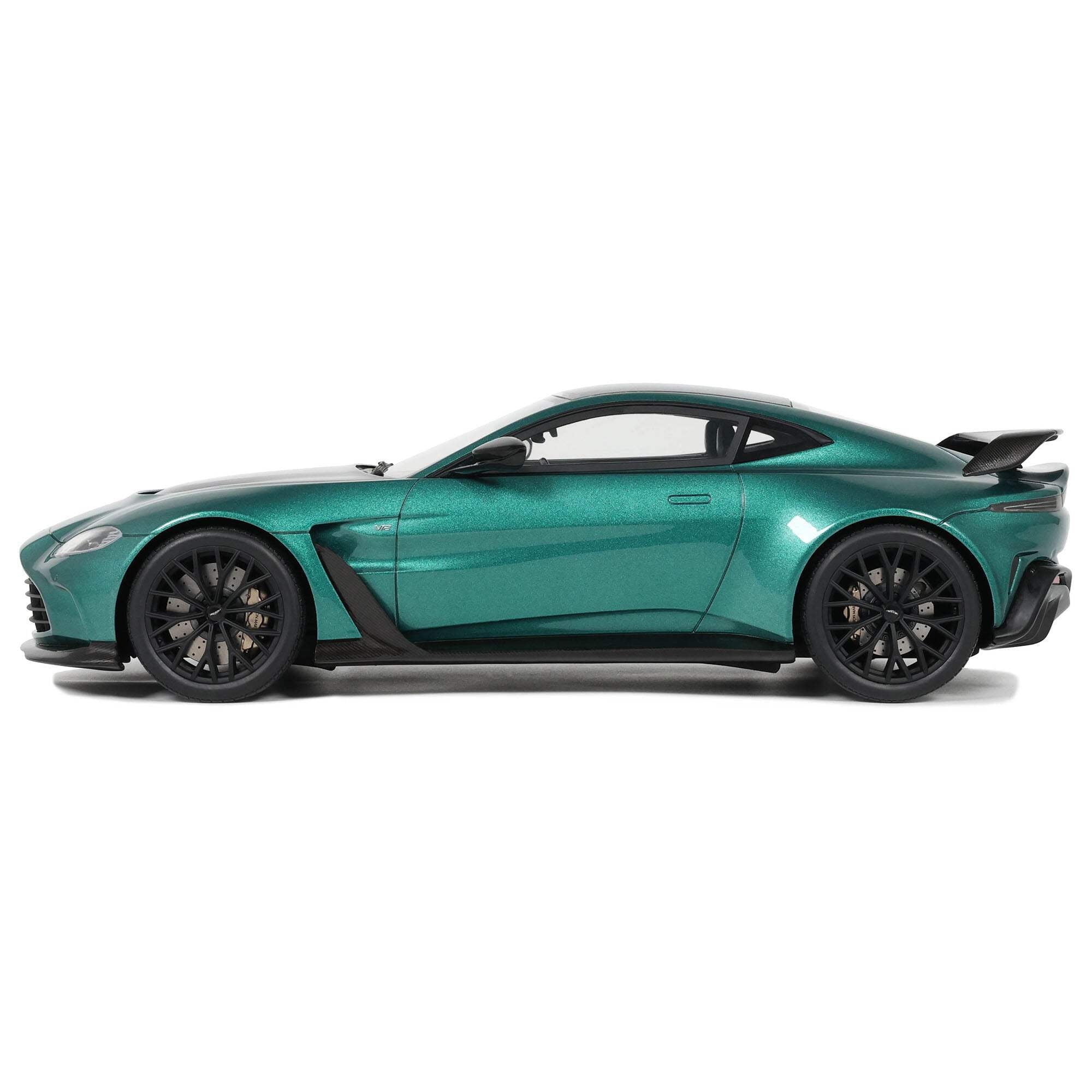 2023 Aston Martin Vantage V12 British Racing Green with Black Hood and Top 1/18 Model Car by GT Spirit