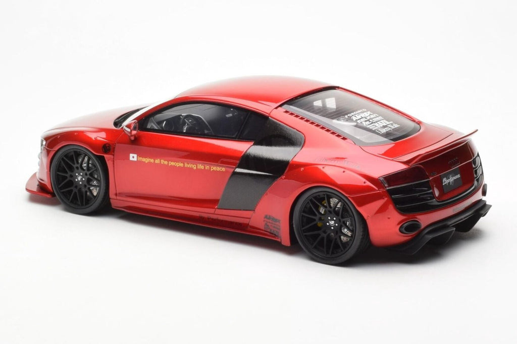 2022 Audi R8 "LB Works" Red Metallic 1/18 Model Car by GT Spirit