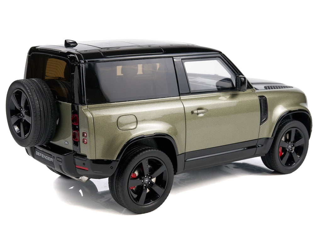 2021 Land Rover Defender 90 P400 X-Dynamic HSE Pangea Green Metallic 1/18 Model Car by GT Spirit