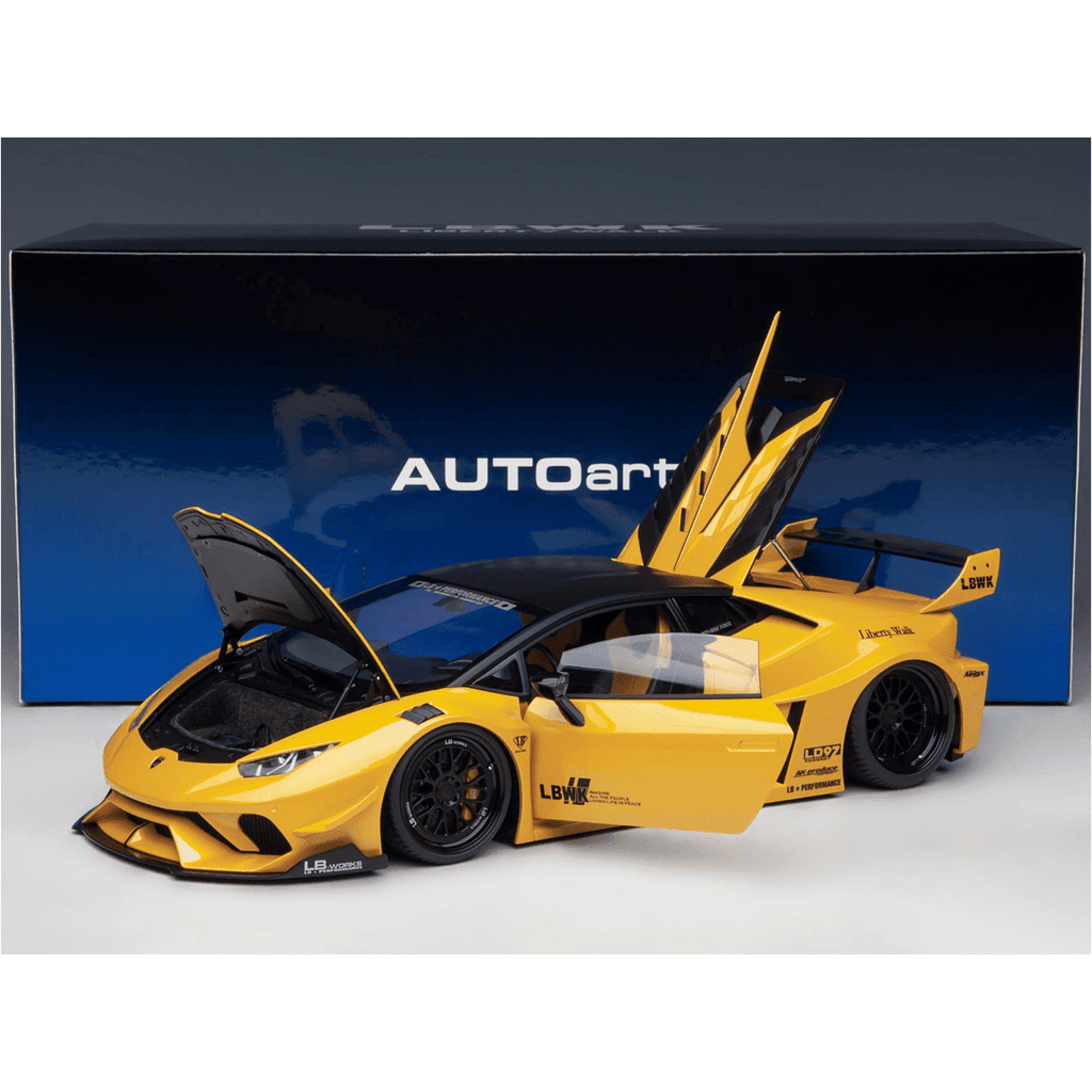 AUTOart Lamborghini Huracan GT Liberty Walk LB Silhouette Works Yellow Metallic 1:18