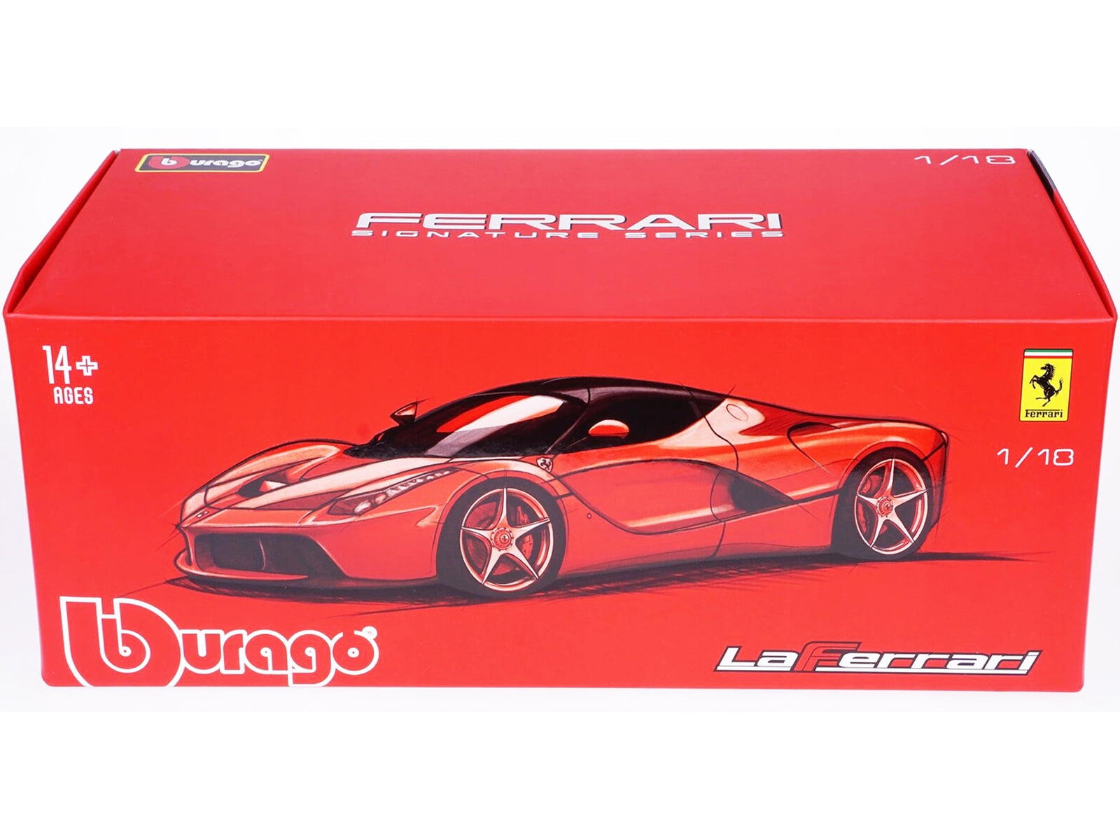 Ferrari LaFerrari F70 Red with Black Top "Signature Series" 1/18 Diecast Model Car by Bburago
