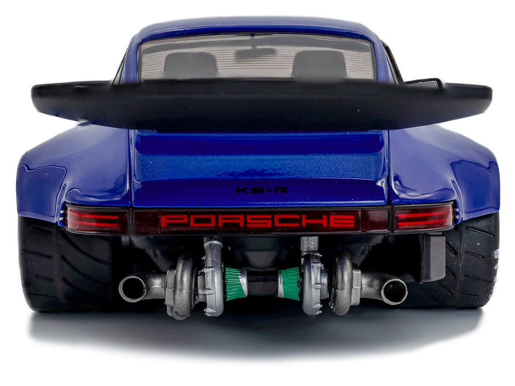2024 Porsche 911 KS-R by Khyzyl Saleem Dark Blue Metallic 1/18 Diecast Model Car by Solido