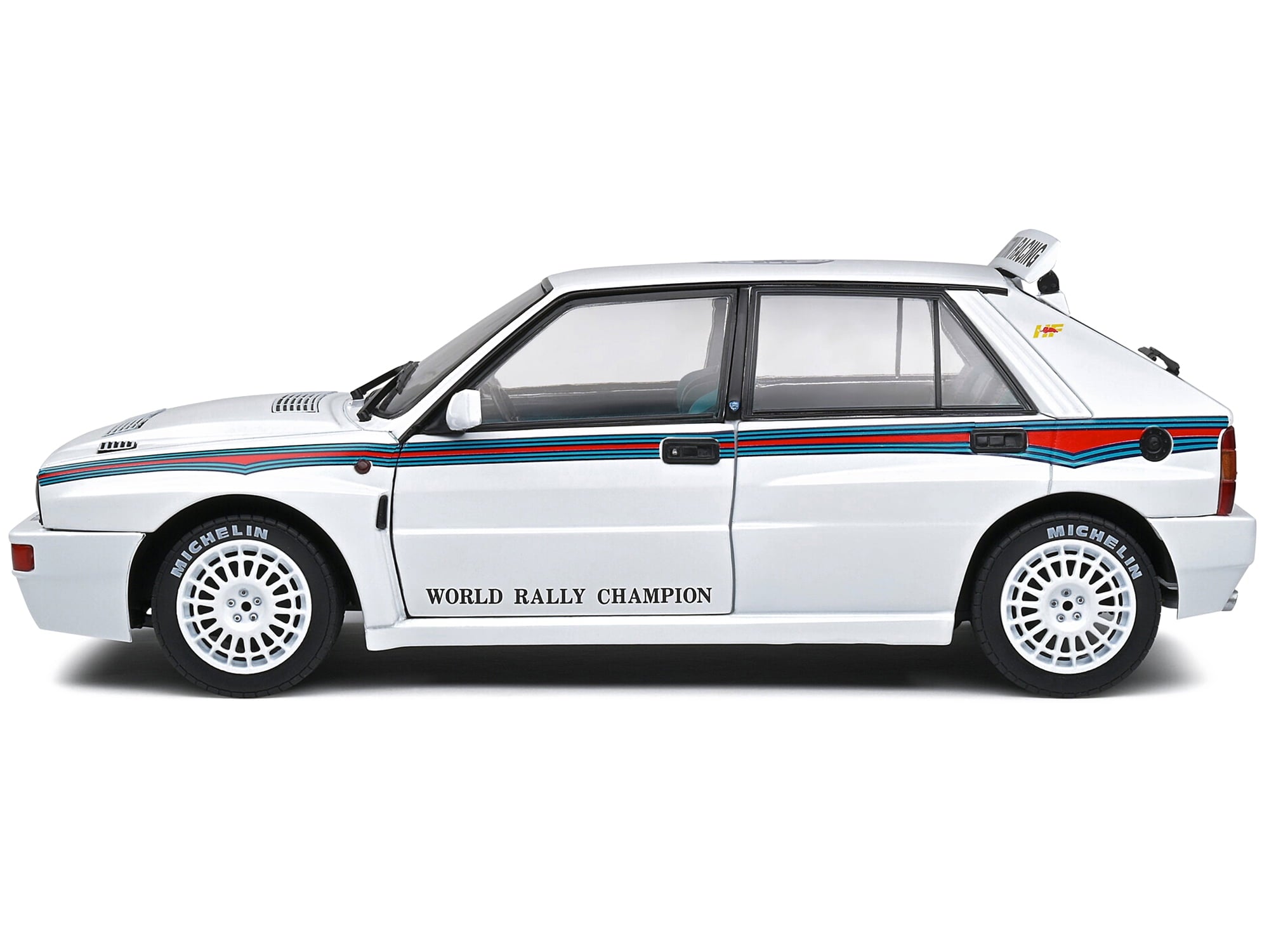 1992 Lancia Delta HF Integrale Evo 1 Martini 6 White w/Blue & Red "World Rally Champion" 1/18 Diecast Model Car by Solido