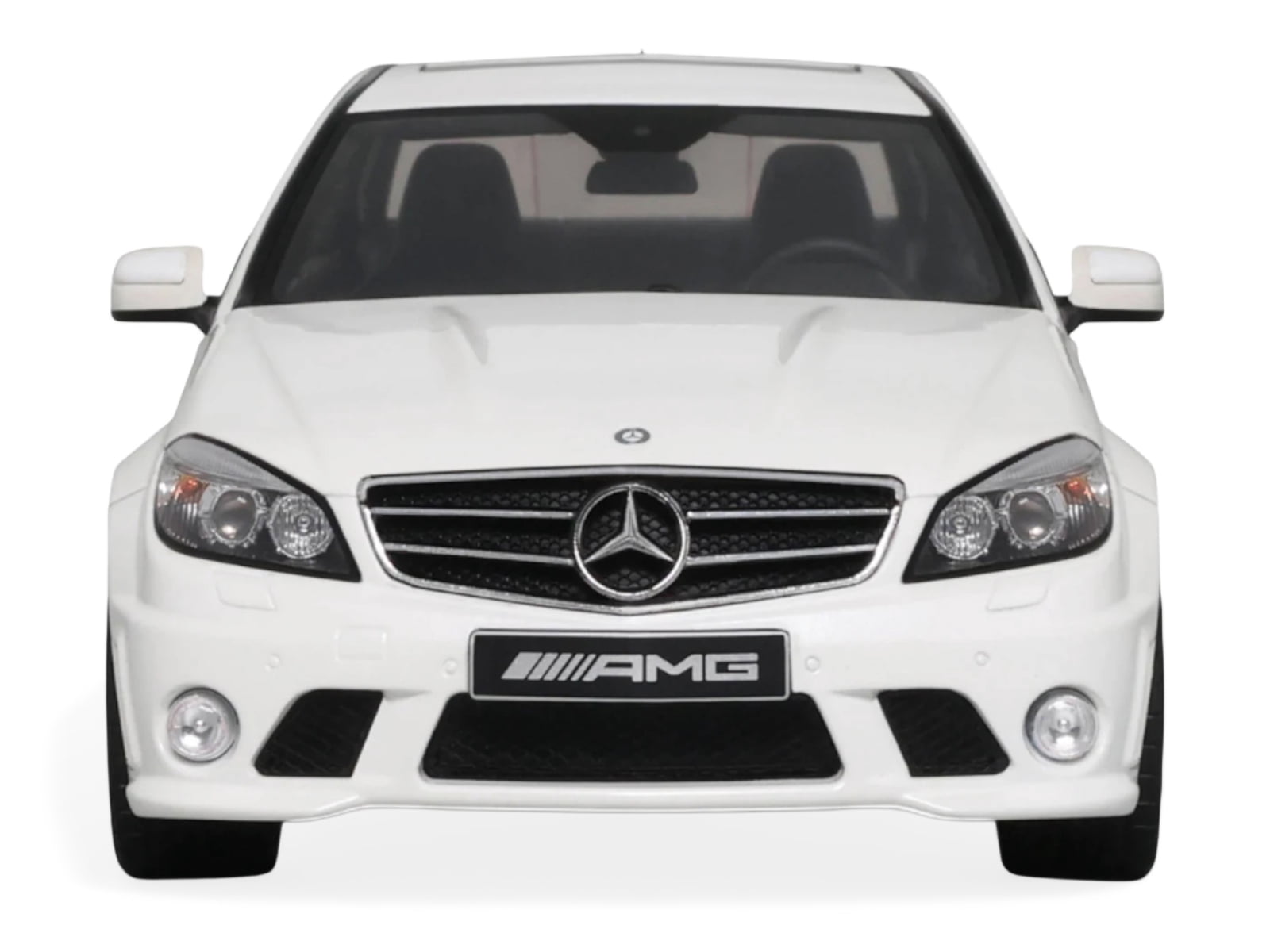 2007 Mercedes-Benz C63 AMG Diamond White 1/18 Model Car by GT Spirit