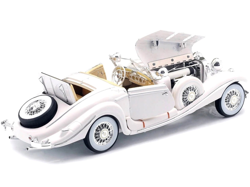 1936 Mercedes Benz 500 K Special Roadster White 1/18 Diecast Model Car by Maisto
