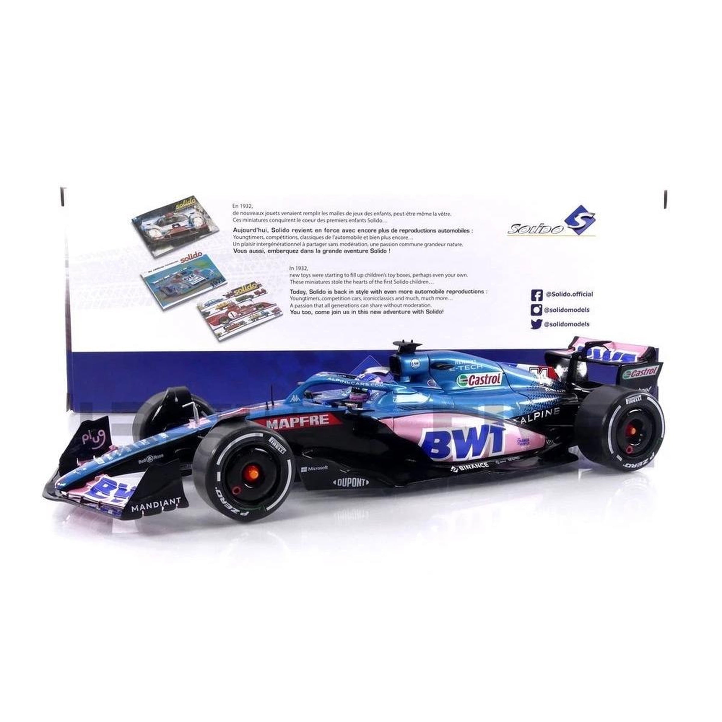 SOLIDO 1/18 - ALPINE A522 - MONACO GP 2022 (F. ALONSO) S1808803
