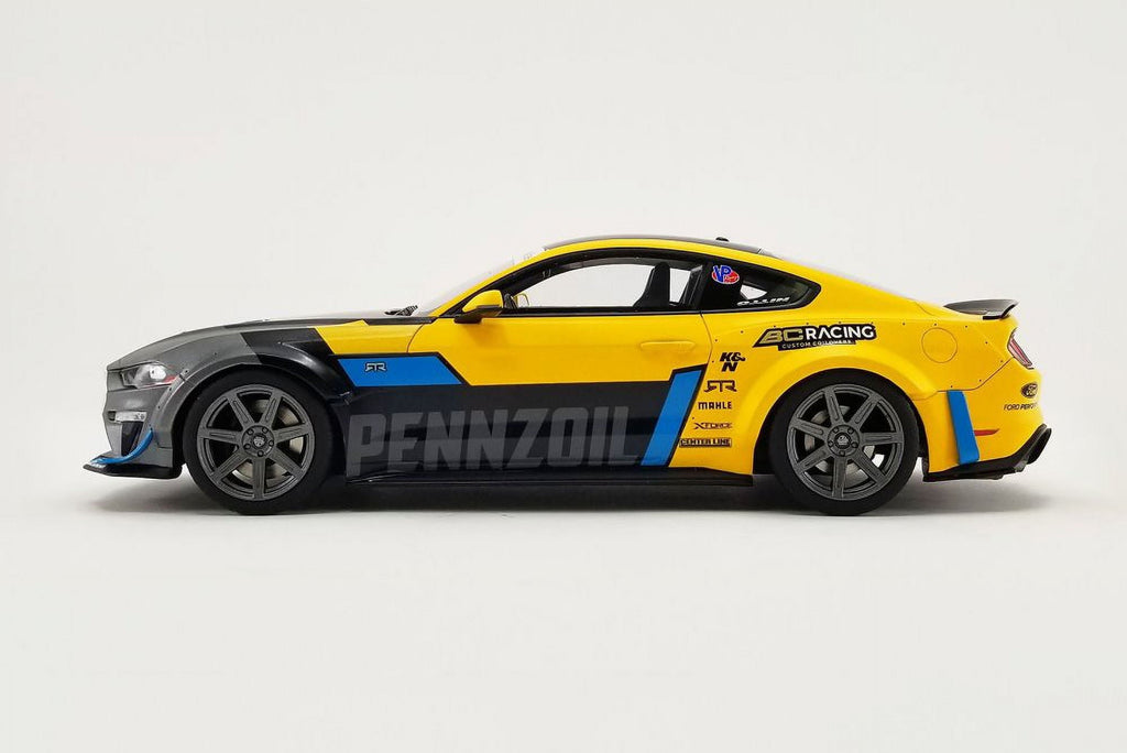 2021 Ford Mustang RTR Spec 5 Widebody, Black/Yellow - GT Spirit US056 - 1/18 scale Resin Car