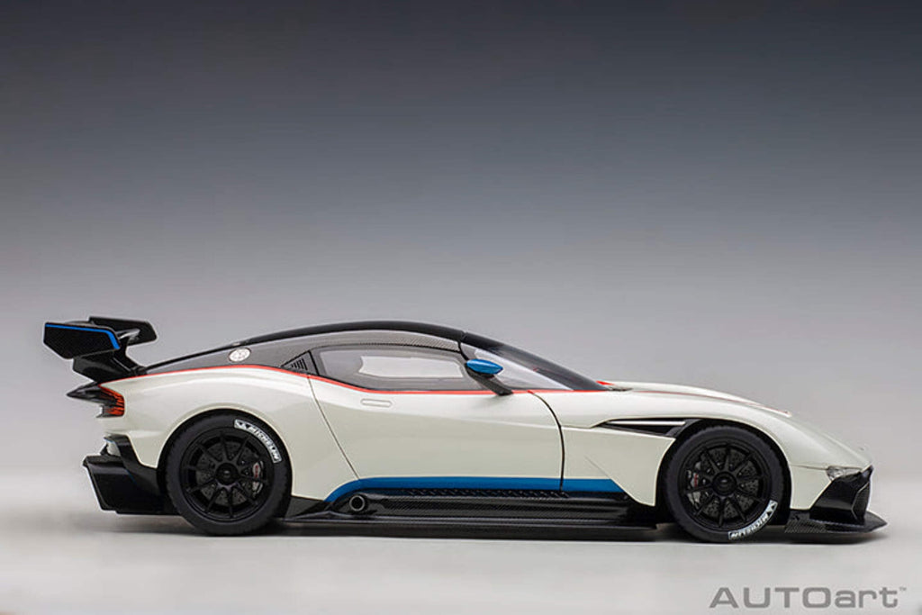 Aston Martin Vulcan Stratus White with Red and Blue Stripes 1/18 Model Car by Autoart