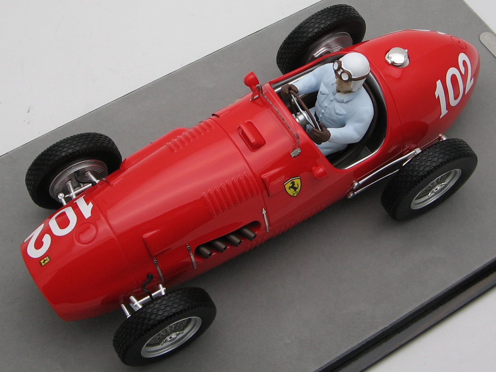 Ferrari 500 #102 Nino Farina 2nd Place "F2 Nurburgring GP" (1952) w/Driver Figure Ltd Ed to 55 pcs 1/18 Model Car by Tecnomodel