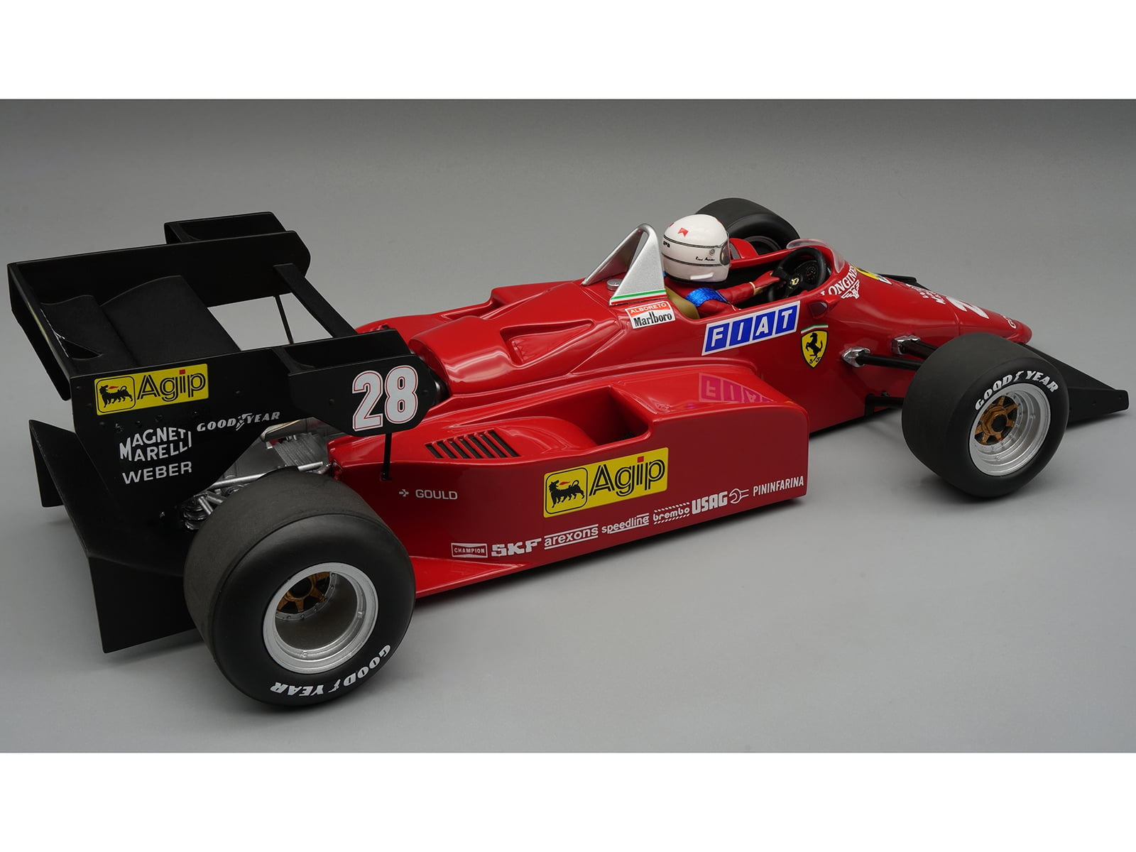 Ferrari 126 C4-M2 #28 F1 "European GP" (1984) with Driver "Mythos Series" Limited Edition to 80 pcs 1/18 Model Car by Tecnomodel