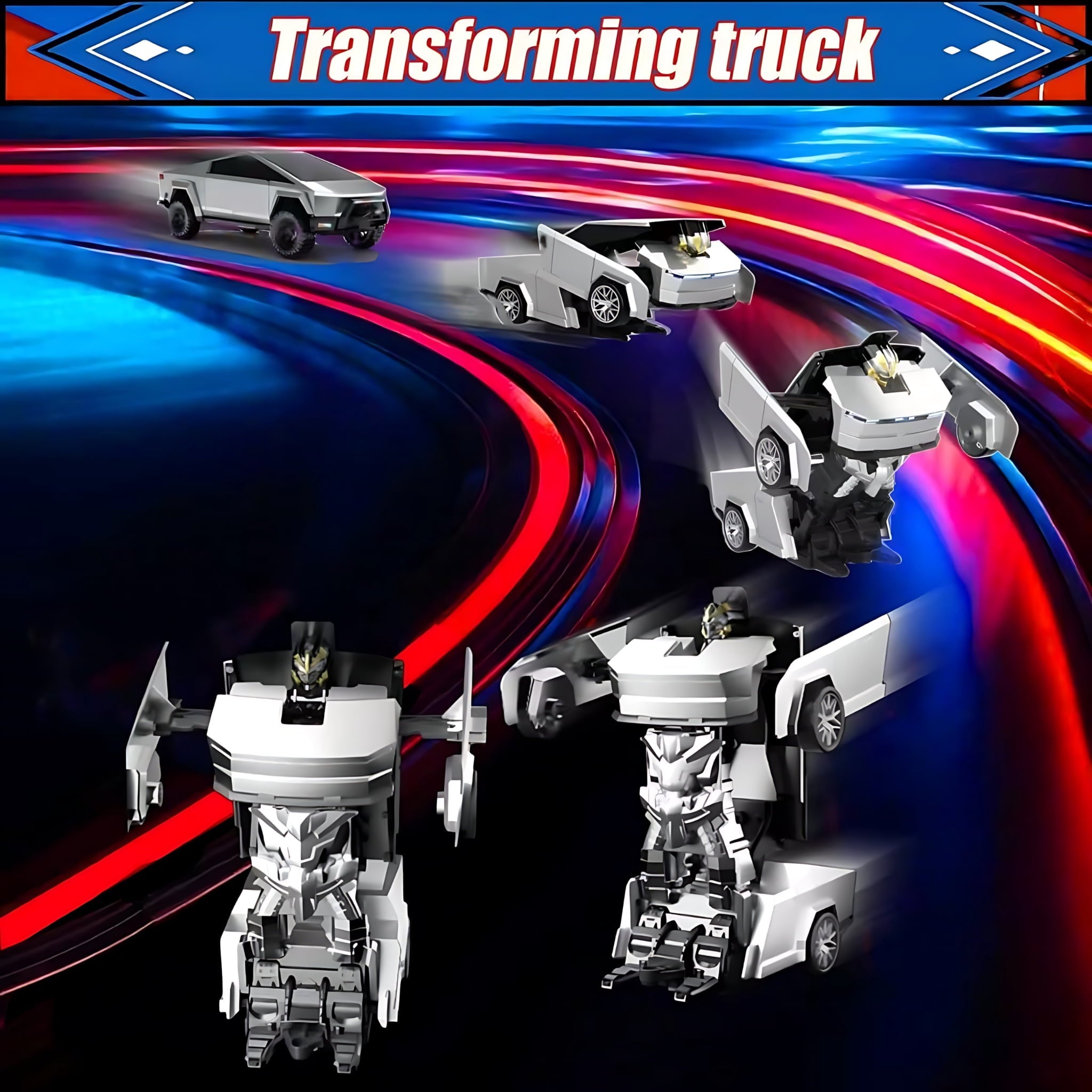Spider Remote Controls Car, 1:18 Scale Transformer Robot Toy with 2.4GHz One-Button Deformation and 360° Rotation, RC Vehicle Gift for Boys Ages 3-12