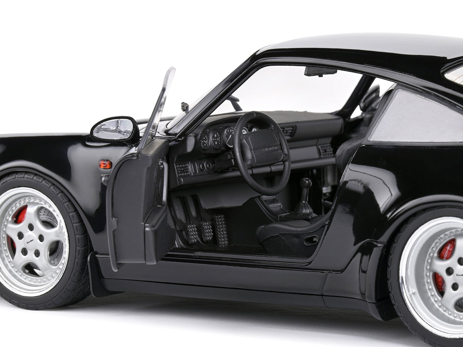 Solido 1993 Porsche 964 Turbo Collectible Miniature Car, 1:18, Black