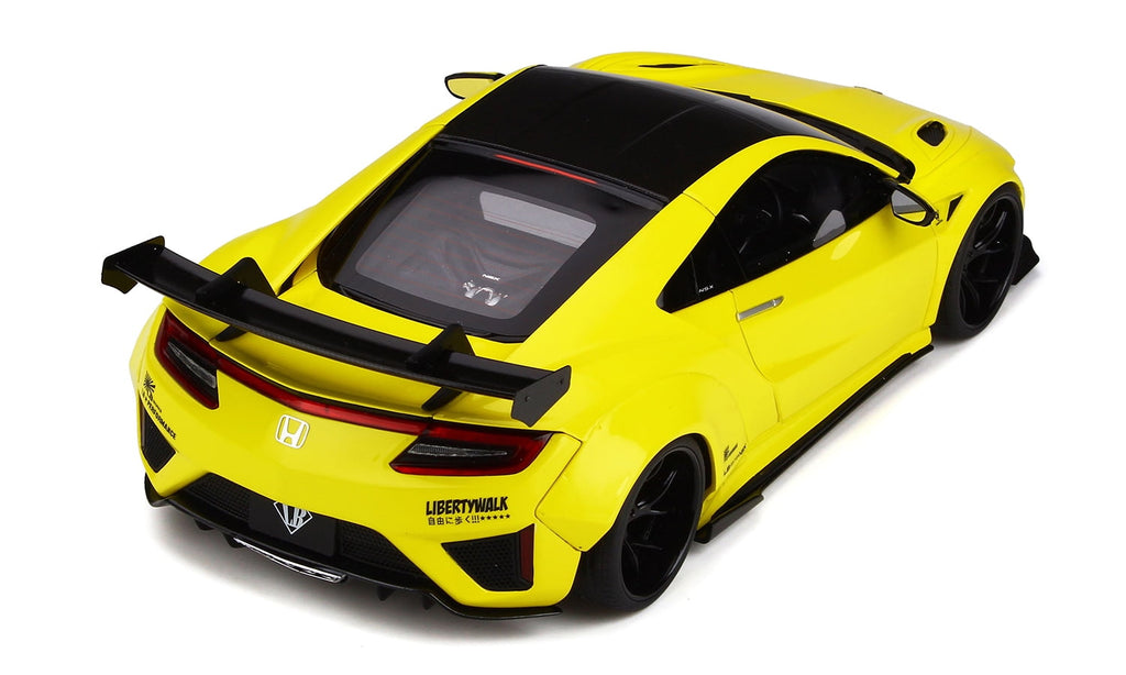 Honda NSX Custom LB Works Yellow with Black Top Limited Edition to 500 pieces 1/18 Model Car by GT Spirit for Kyosho