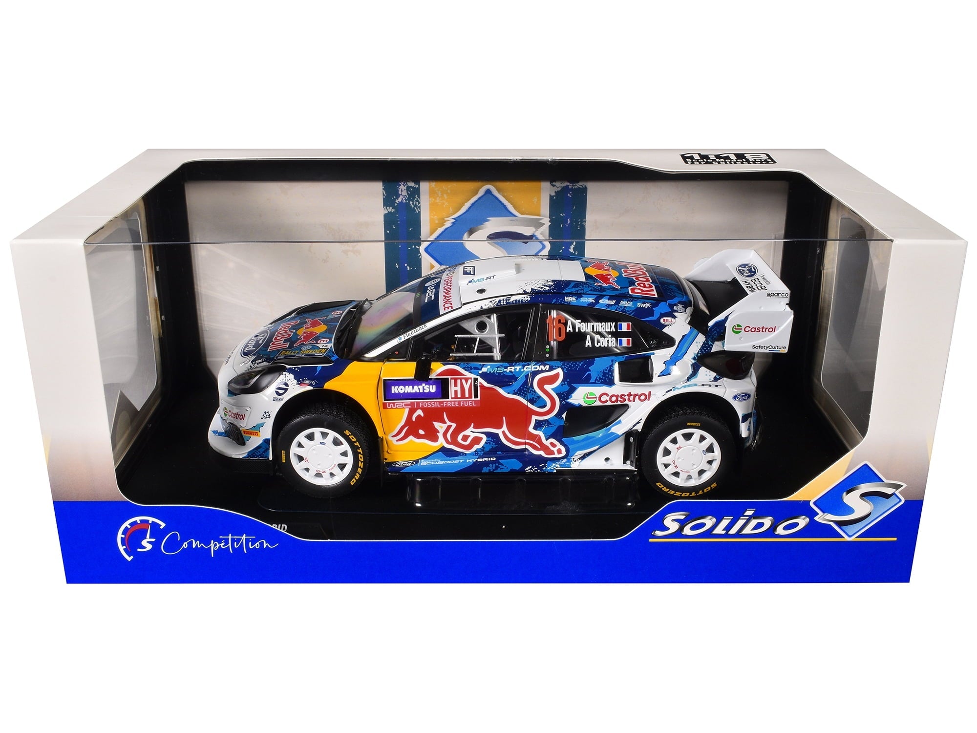 Ford Puma Rally1 Hybrid #16 3rd Place "Rally Sweden" (2024) "Competition" Series 1/18 Diecast Model Car by Solido