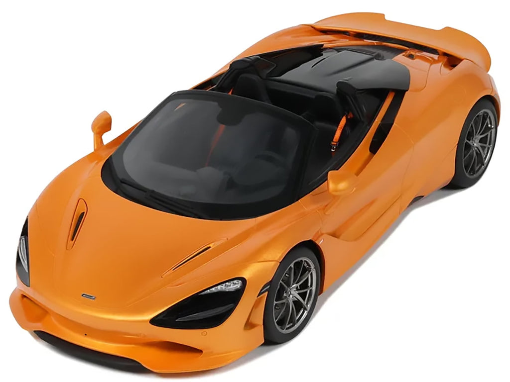 2024 McLaren 750S Spider Orange Metallic 1/18 Model Car by GT Spirit