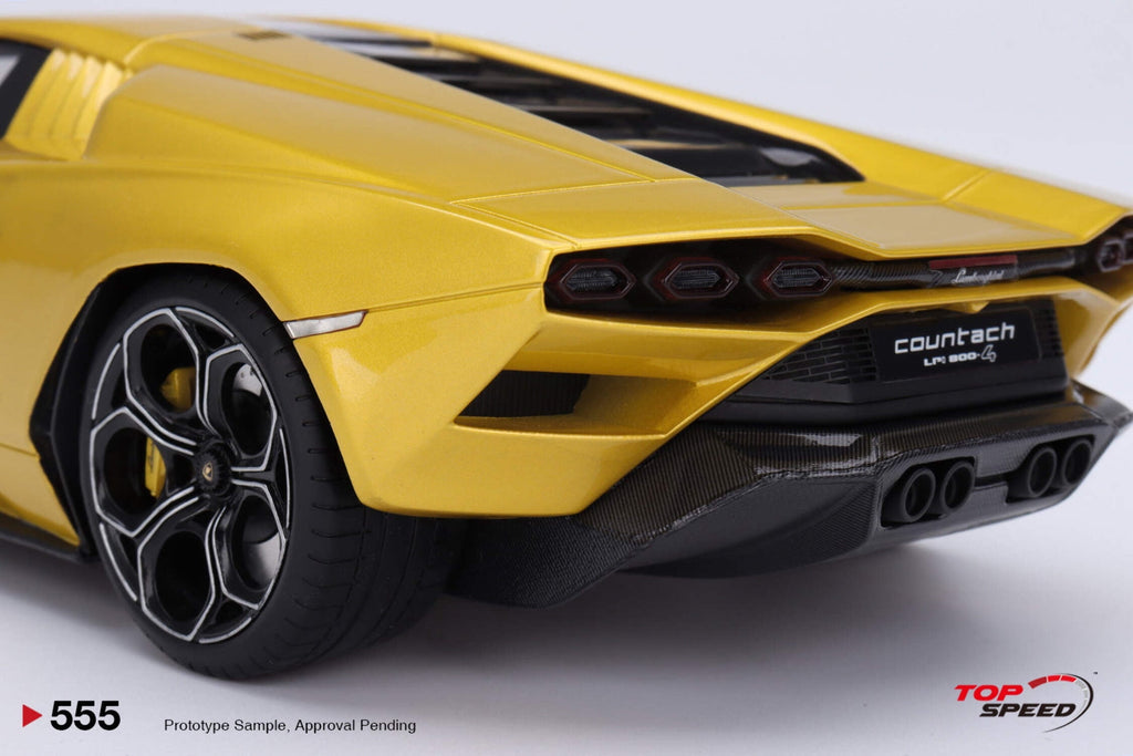 Lamborghini Countach LPI 800-4 New Giallo Orion Gold Metallic 1/18 Model Car by Top Speed