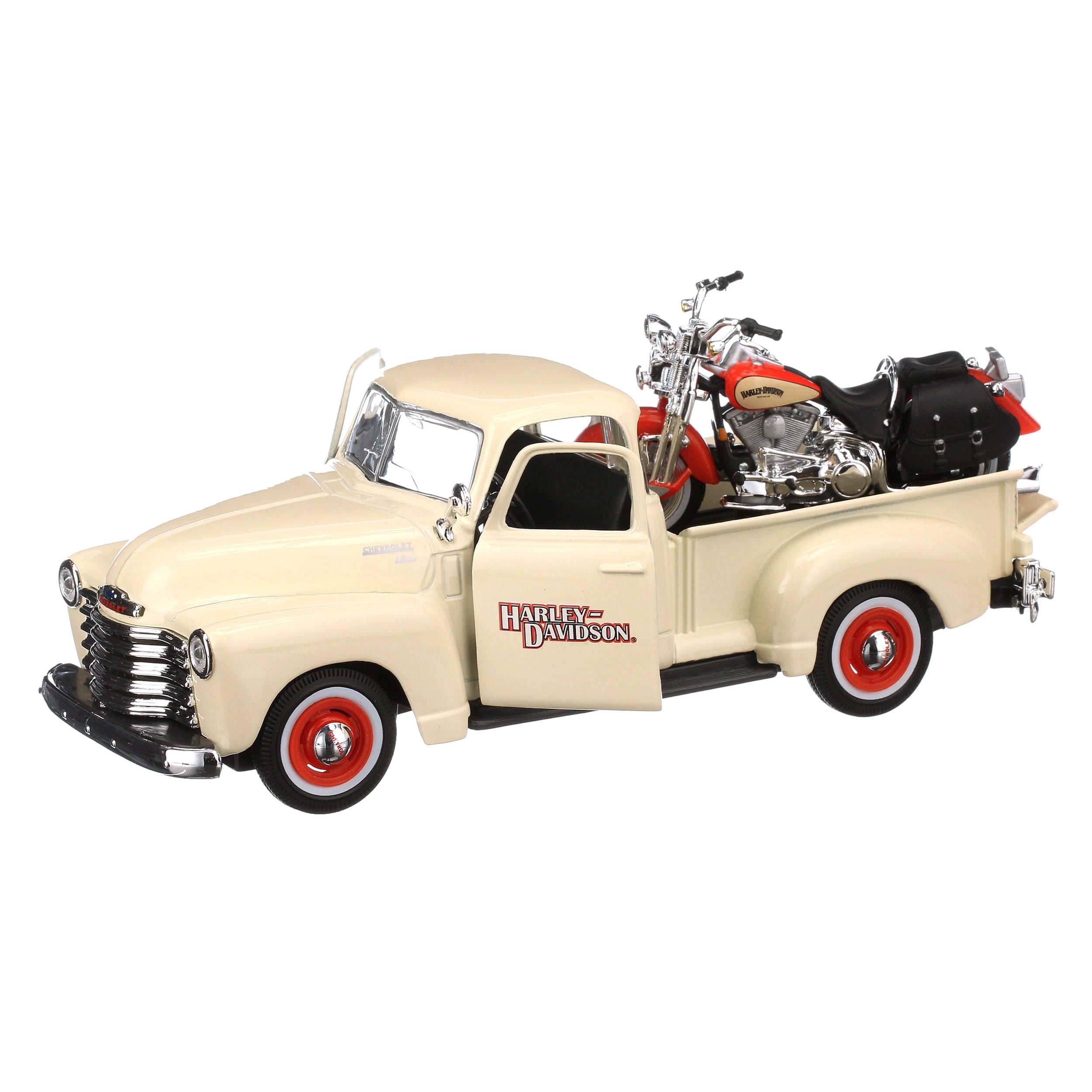 1:24 H-D '01 FLSTS Her Sprngr + '50 Chevy 3100