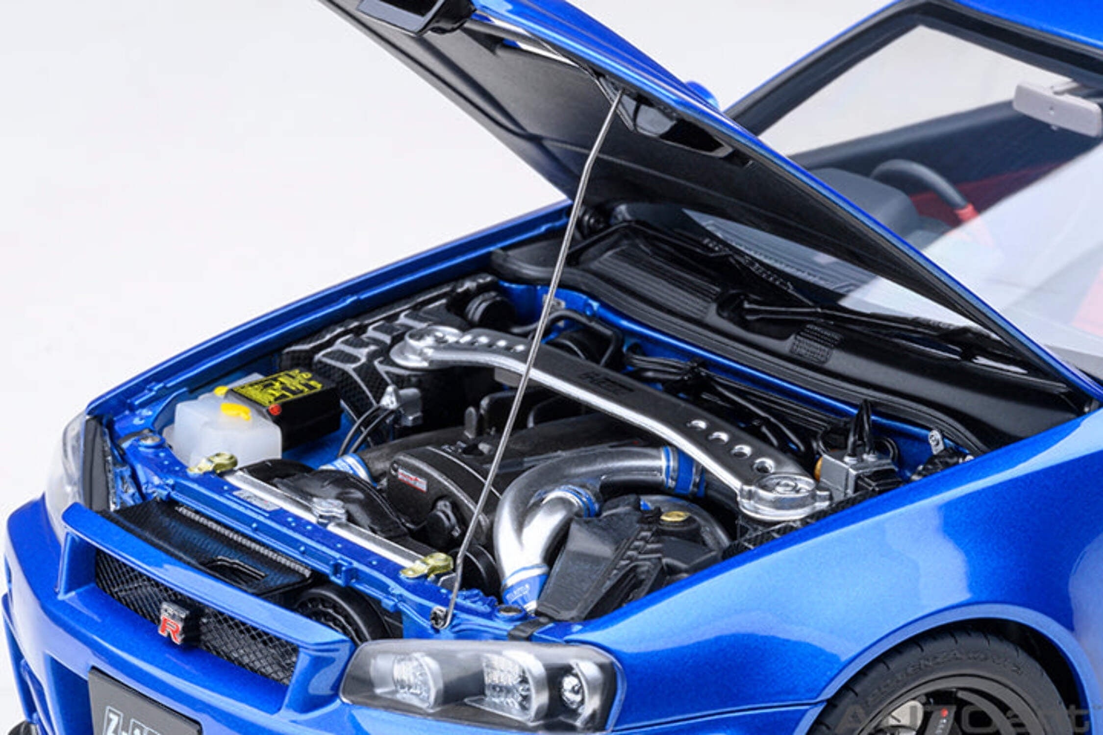 Nissan Skyline GT-R R34 Nismo Z-TUNE RHD (Right Hand Drive) Bayside Blue 1/18 Model Car by Autoart
