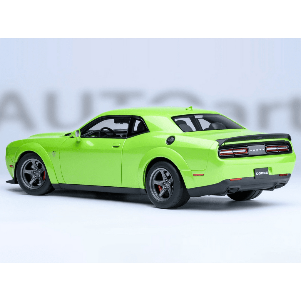 2023 Dodge Challenger SRT Super Stock Sublime Green 1/18 Model Car by Autoart