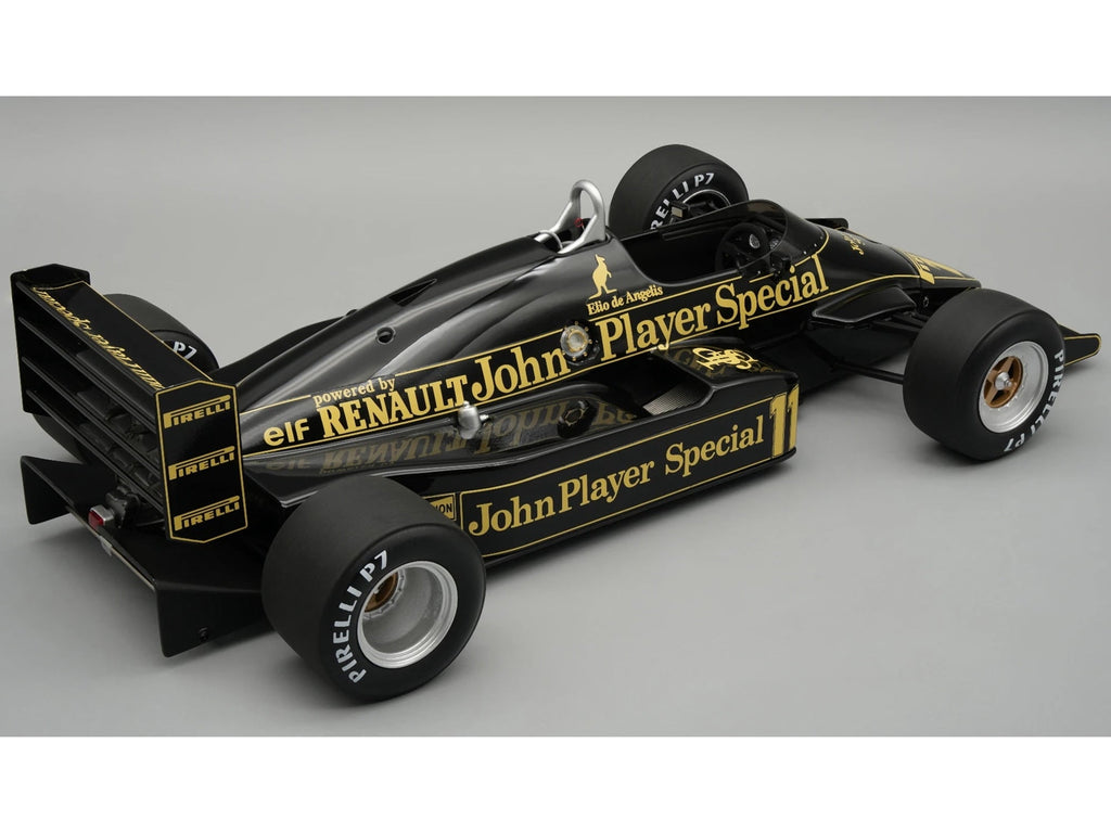 Lotus 94T #11 "John Player Special Team Lotus" F1 "European GP" (1983) with Display Case 1/18 Model Car by Tecnomodel