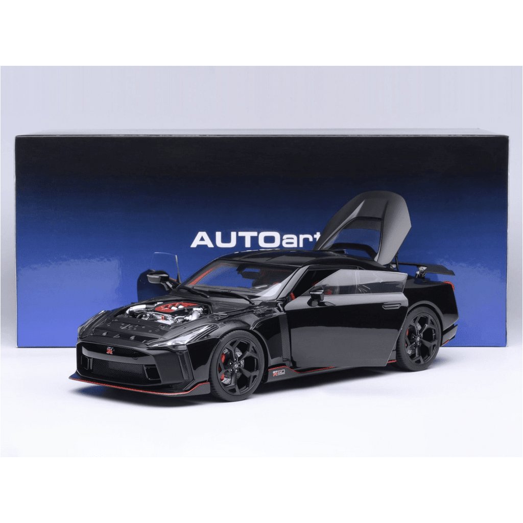 Nissan GT-R50 By ItalDesign Black and Matt Black 1/18 Model Car by Autoart
