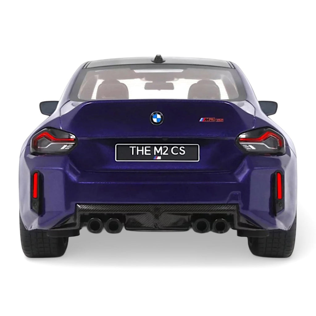 2025 BMW M2 CS Blue Metallic with Black Top 1/18 Model Car by GT Spirit