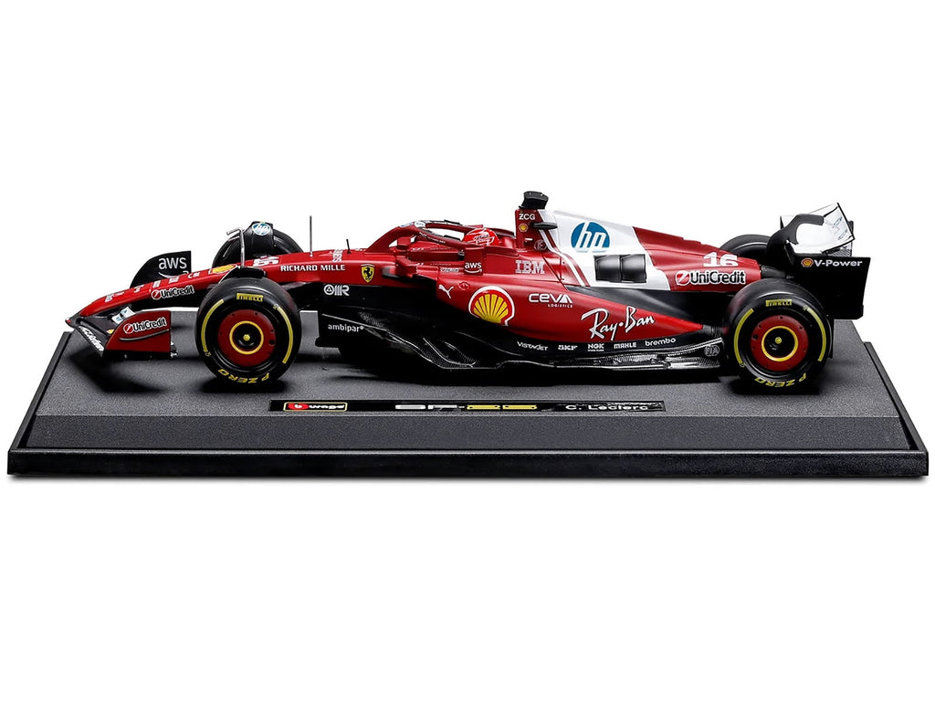 Ferrari SF-25 #16 Charles Leclerc F1 World Championship (2025) "Formula Racing" Series 1/18 Diecast Model Car by Bburago