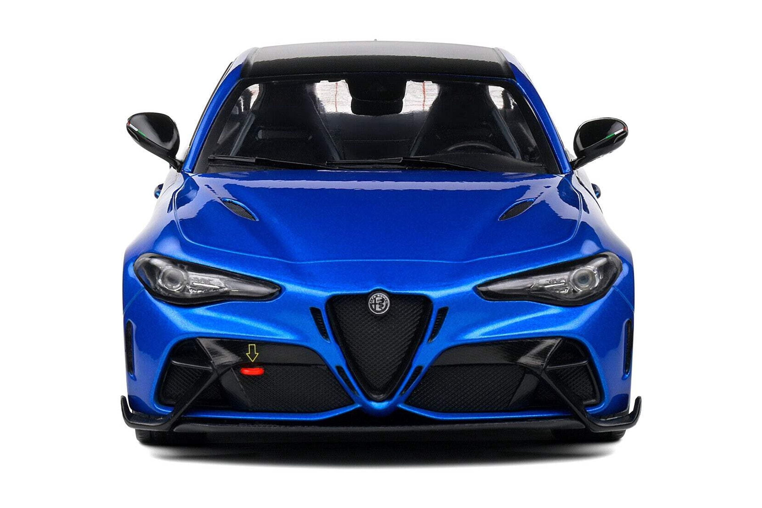 2022 Alfa Romeo Giulia GTA Anodized Blue Metallic with Carbon Top 1/18 Diecast Model Car by Solido