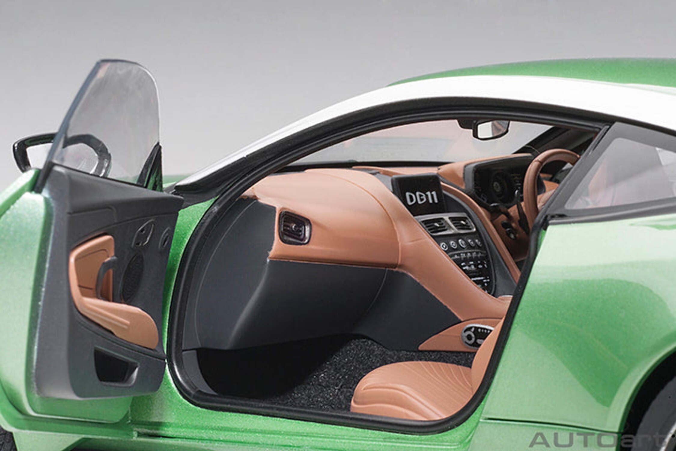 Aston Martin DB11 RHD (Right Hand Drive) Apple Tree Green Metallic 1/18 Model Car by Autoart