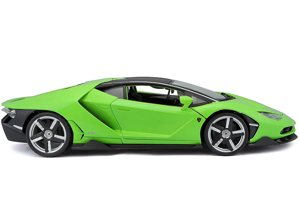 Lamborghini Centenario Lime Green with Matt Black Top 1/18 Diecast Model Car by Maisto