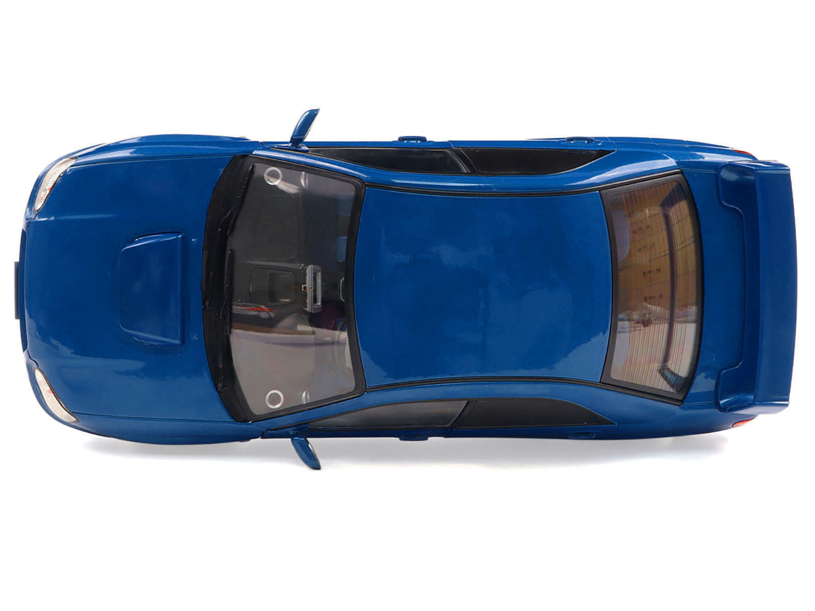 2003 Subaru Impreza WRX STI RHD (Right Hand Drive) Sonic Blue Metallic with Gold Wheels 1/18 Diecast Model Car by Solido