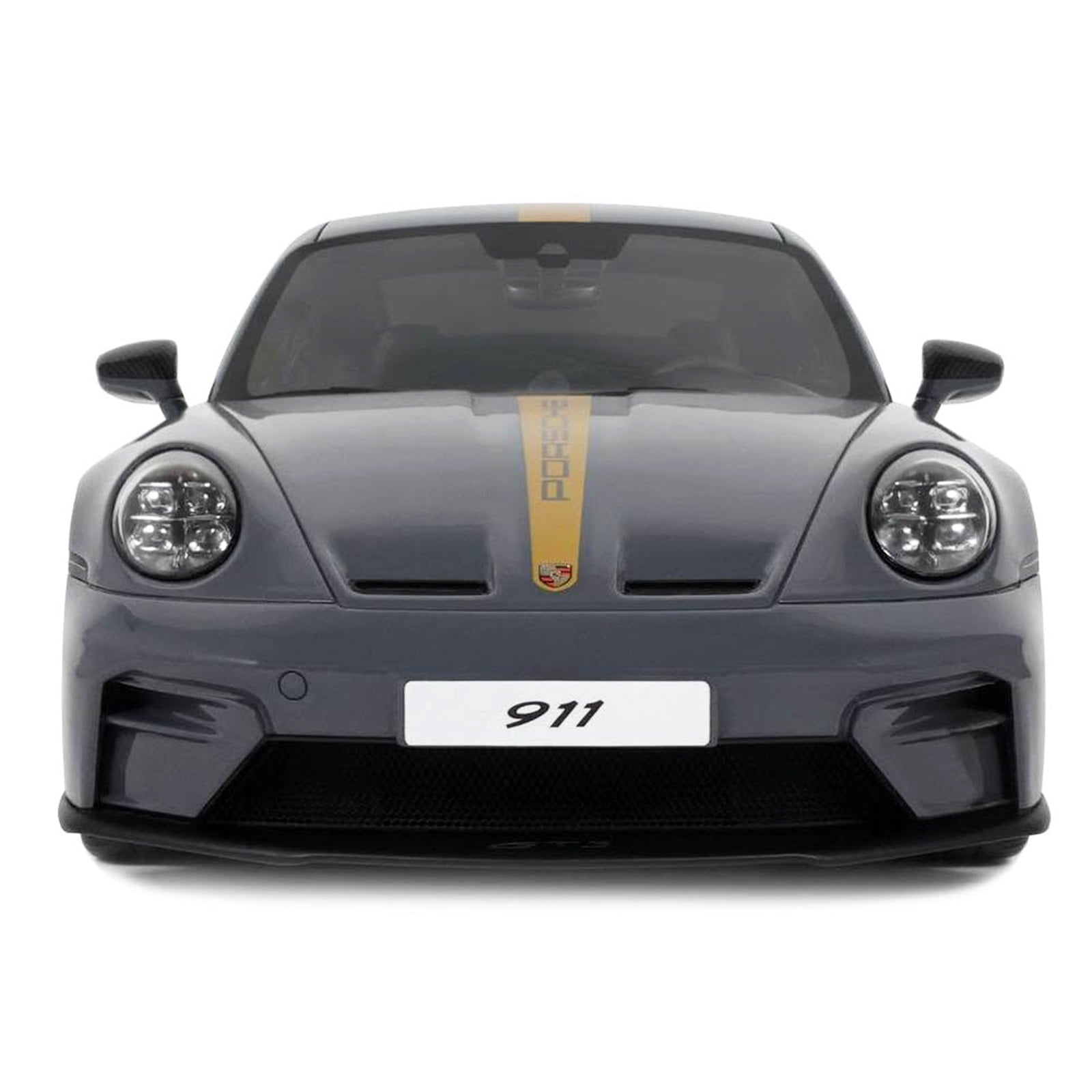 2025 Porsche 911 (992.2) GT3 Touring Gray with Gold Stripe 1/18 Model Car by GT Spirit