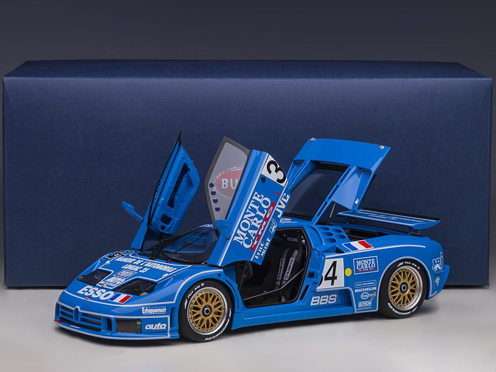 Autoart 89417 1-18 Scale Bugatti Eb110 No.34 Alain Cudini Eric Helary Jean Christophe Boullion 24 Hours of Le Mans Model Car