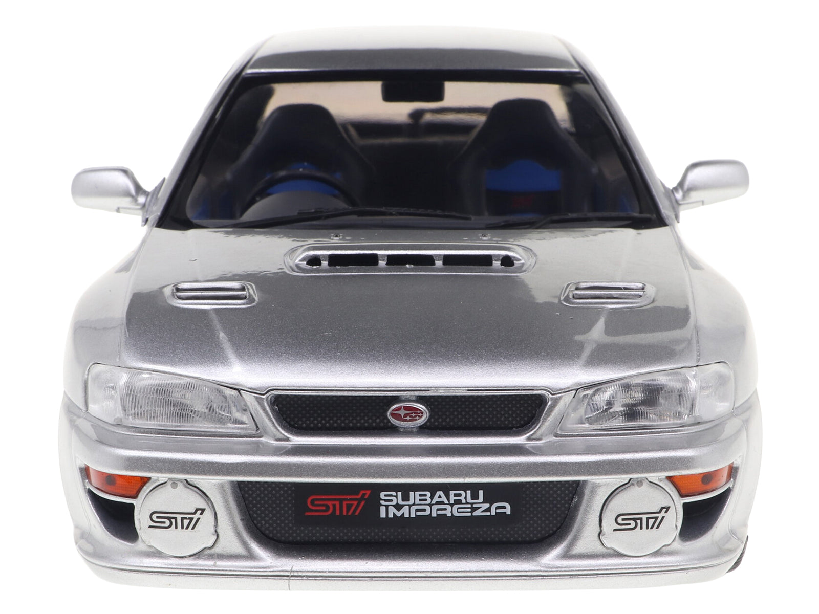 1998 Subaru Impreza 22B RHD (Right Hand Drive) Silver Metallic with Gold Wheels 1/18 Diecast Model Car by Solido