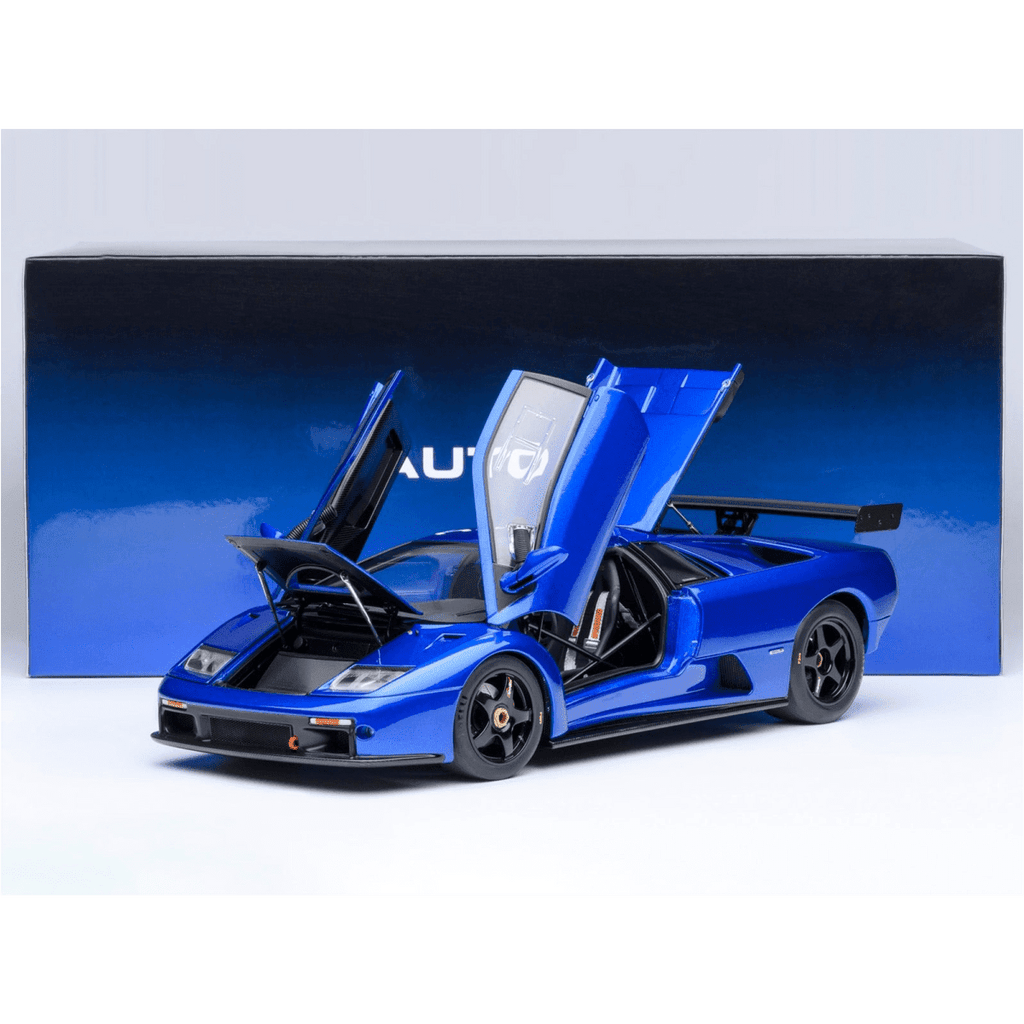 Lamborghini Diablo GTR Monterey Blue Metallic 1/18 Diecast Model Car by Autoart