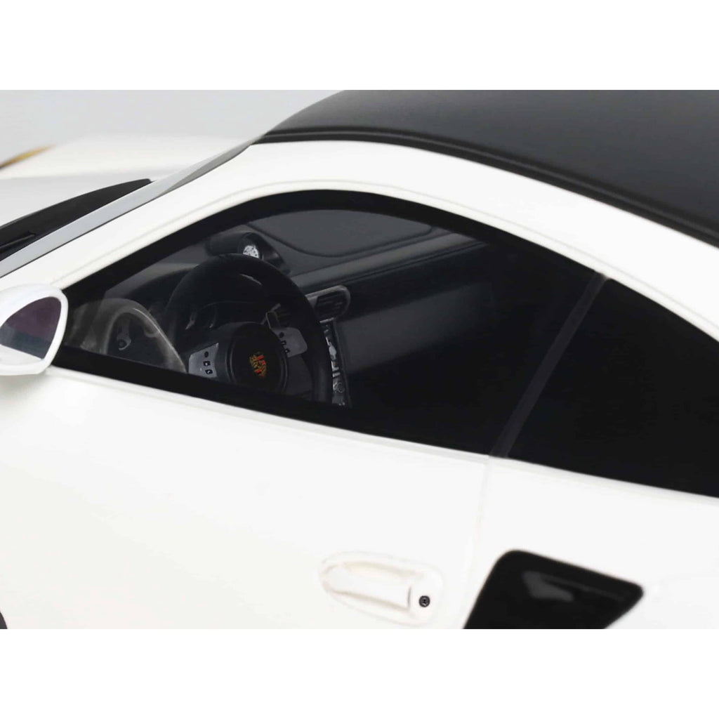 2024 Porsche 911 Turbo LB-Works White with Black Top 1/18 Model Car by GT Spirit