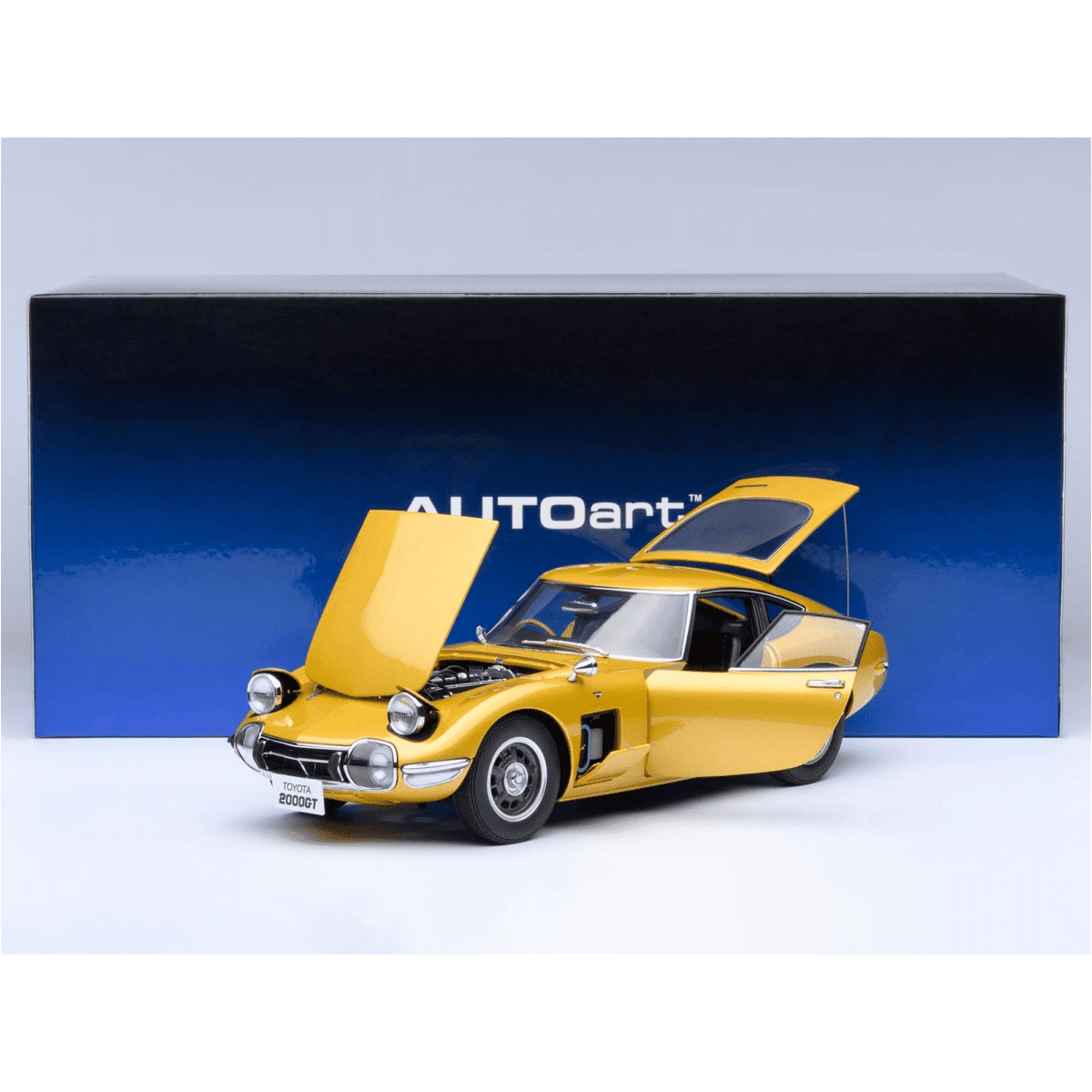 1967 Toyota 2000GT RHD (Right Hand Drive) Gold Metallic 1/18 Model Car by Autoart