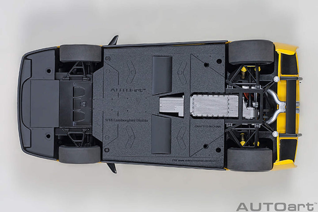 Lamborghini Diablo SV-R Superfly Yellow 1/18 Model Car by Autoart