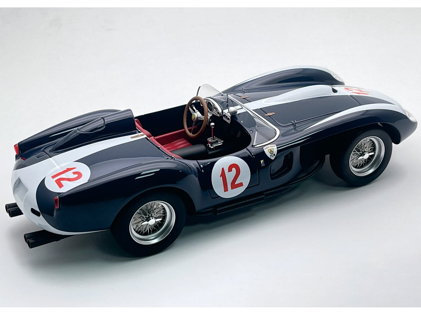 Ferrari 250 TR Pontoon-Fender #12 "Team Askolin" 3rd Place "Elaintarhanajo" (1958) w/Case 1/18 Model Car by Tecnomodel.
