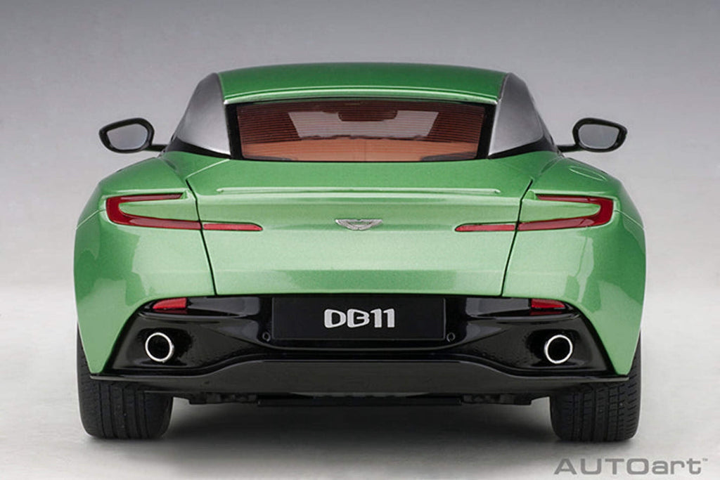 Aston Martin DB11 RHD (Right Hand Drive) Apple Tree Green Metallic 1/18 Model Car by Autoart