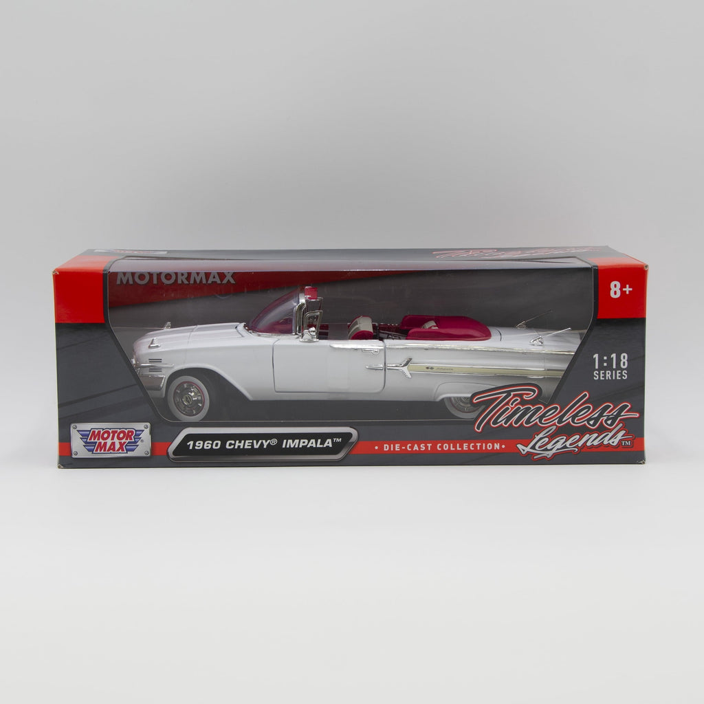 1960 Chevrolet Impala Convertible Blue 1/18 Diecast Car Model by Motormax
