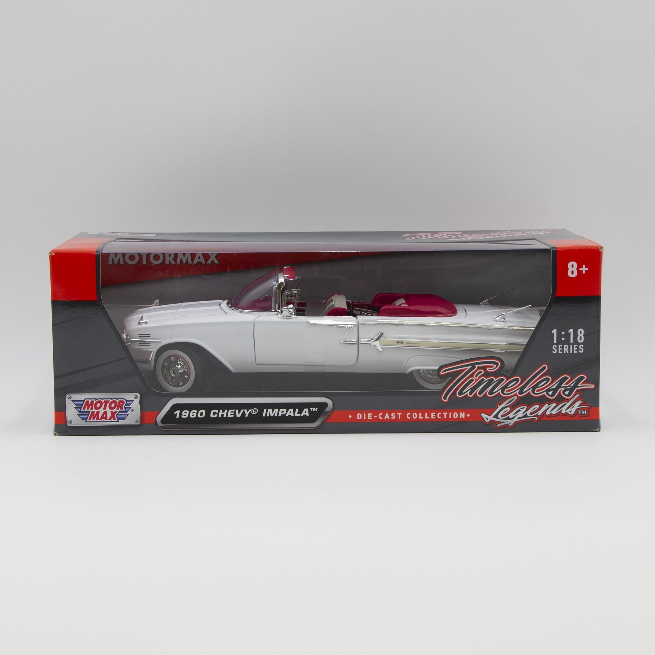 1960 Chevrolet Impala Convertible Blue 1/18 Diecast Car Model by Motormax